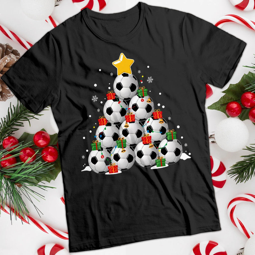 Christmas Tree T-Shirts Soccer Funny Ugly Mens and Womens Tee #MC