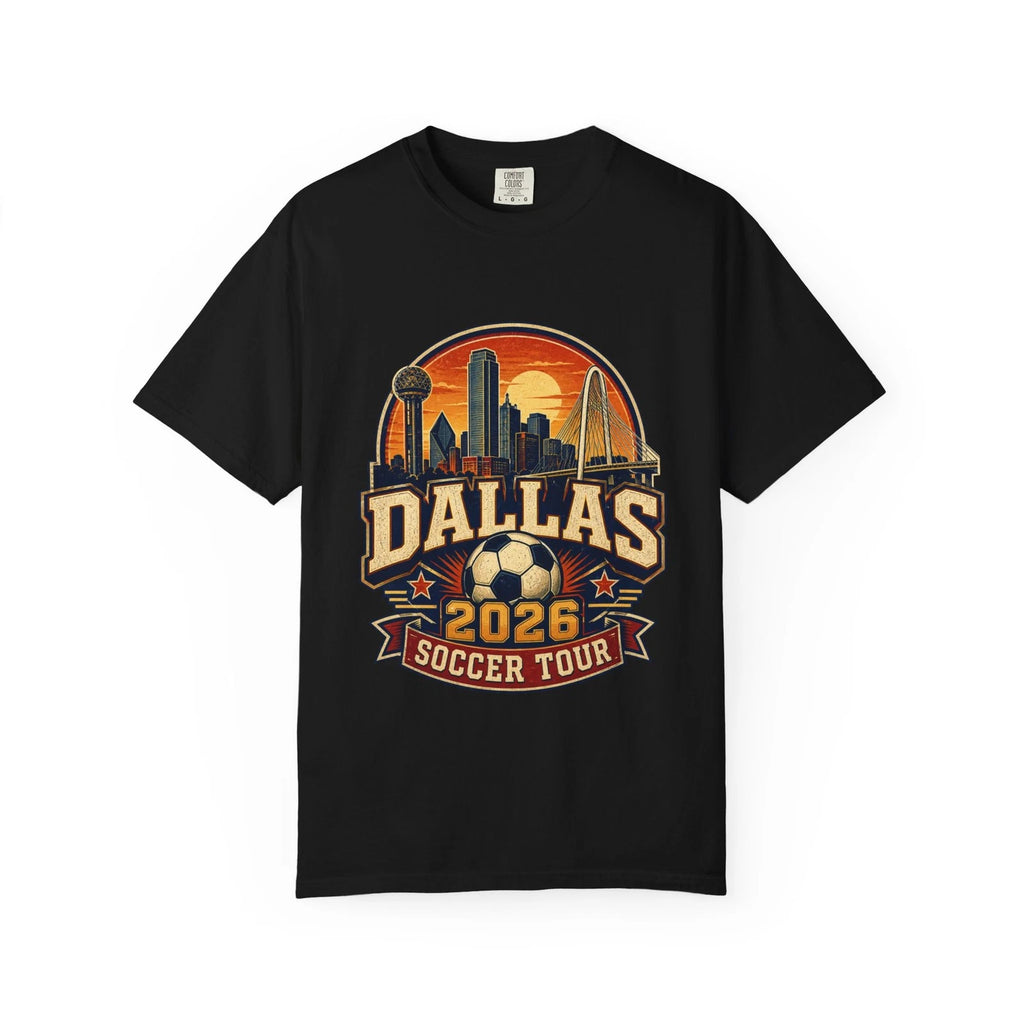 Dallas 2026 Soccer Tour T-Shirt | Skyline Soccer Graphic