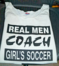 REAL MEN COACH GIRL'S SOCCER NOVELTY TANK T TEE T-SHIRT DAD SZ LARGE NEW