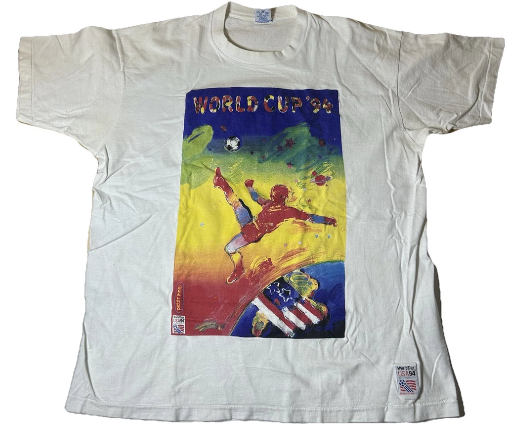 Vintage 1994 USA World Cup Peter Max Art Tee XL US Soccer USMNT Salem