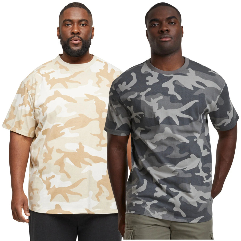 Urban Classics Mens Oversized Camo Cotton T-Shirt New
