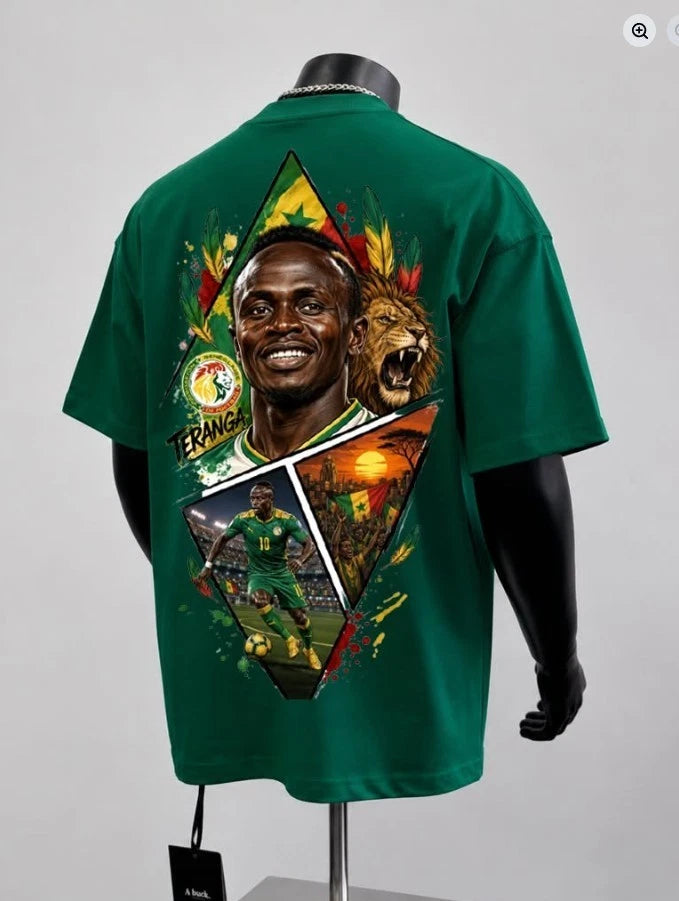 Sadio Mane Senegal Soccer Graphic T-Shirt Football Fan Unisex Tee
