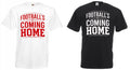 Adults Footballs Coming Home Pistol Font England Supporter Unisex T-Shirt