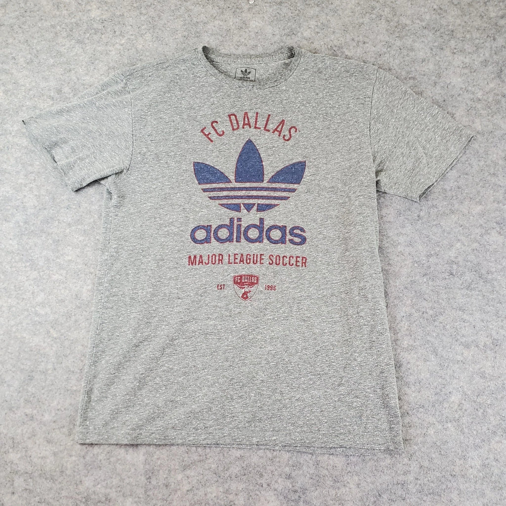 FC Dallas Shirt Mens Medium Gray Crew Neck Short Sleeve Graphic Soccer Stretch