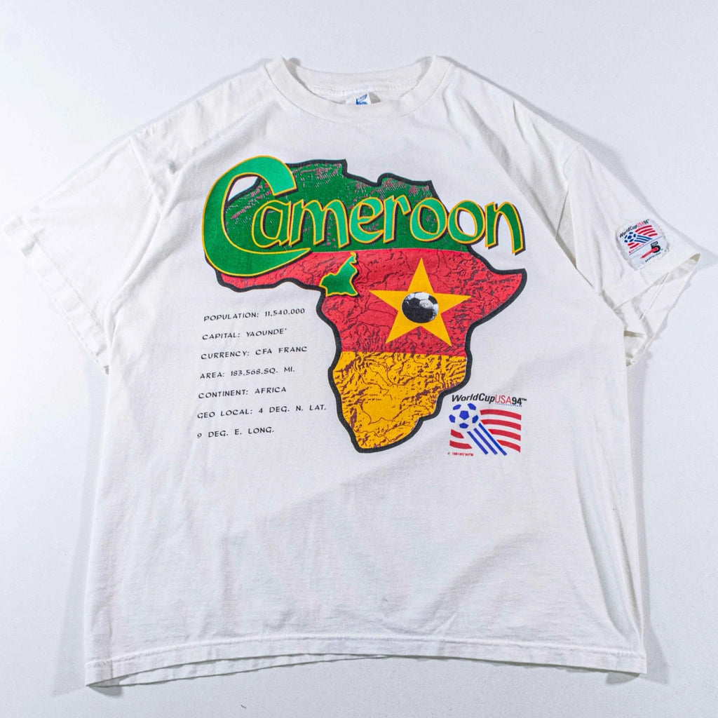Vintage 1994 World Cup Cameroon T-Shirt XL 90s Soccer Graphic Lions Tee VTG