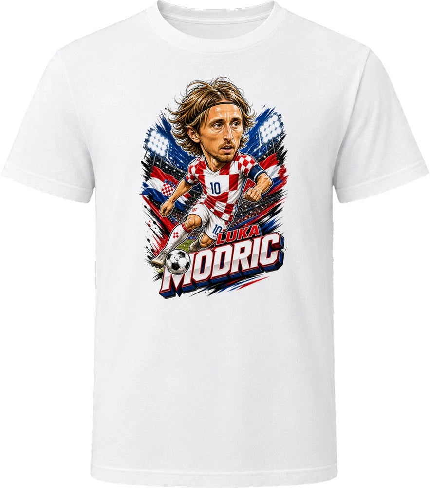 Luka Modric, Croatia Caricature Soccer 2026 T Shirt