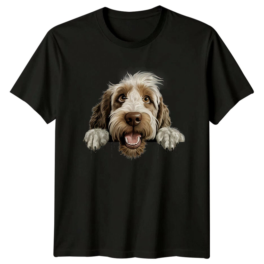 Cute Dog Breed Peek A Boo Style Art T-Shirt