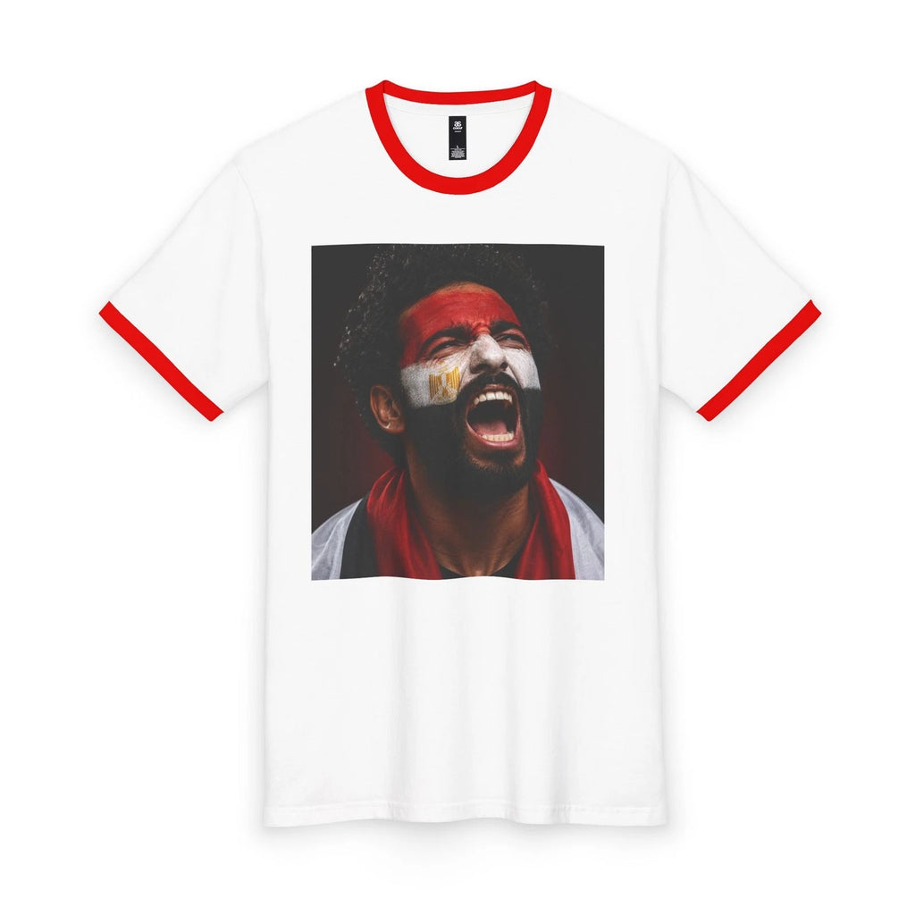 Egyptian Football Fan Face Tee | Soccer Emblem T-Shirt
