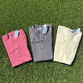 J.Crew Garment-Dyed Slub Cotton 1/4 Button Short Sleeve Medium Shirts -Lot of 3