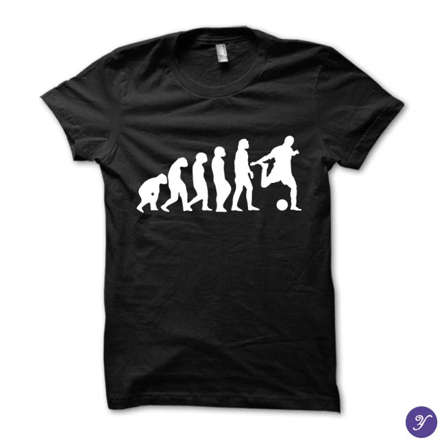 Football Evolution tshirt  Soccer Parody Sports ronaldinho ronaldo david beckham
