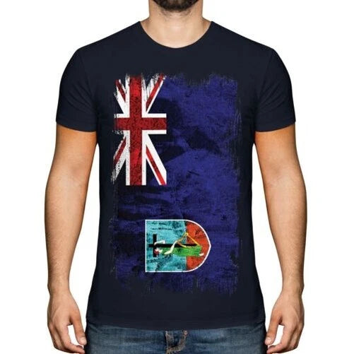 MONTSERRAT GRUNGE FLAG MENS T-SHIRT TEE TOP MONTSERRATIAN SHIRT CLOTHING GIFT