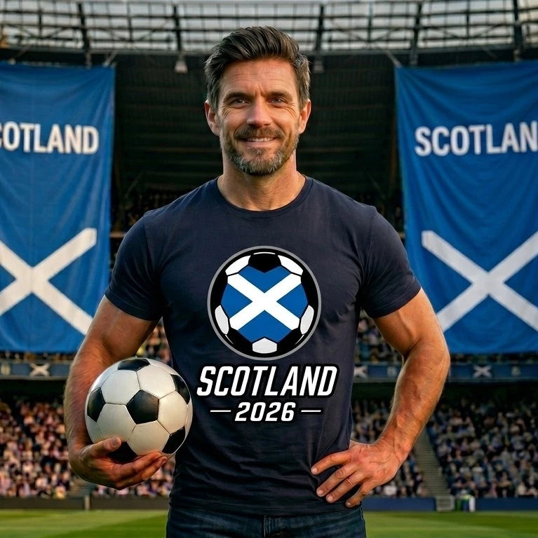 Scotland 2026 Football T Shirt, Scottish Supporter Gift