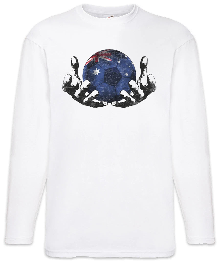 Australia Football Magic Ball Men Long Sleeve T-Shirt australian Soccer Flag