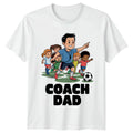 Coach Dad Mens T-Shirt Youth Soccer Football Funny Fathers Day Gift For Him