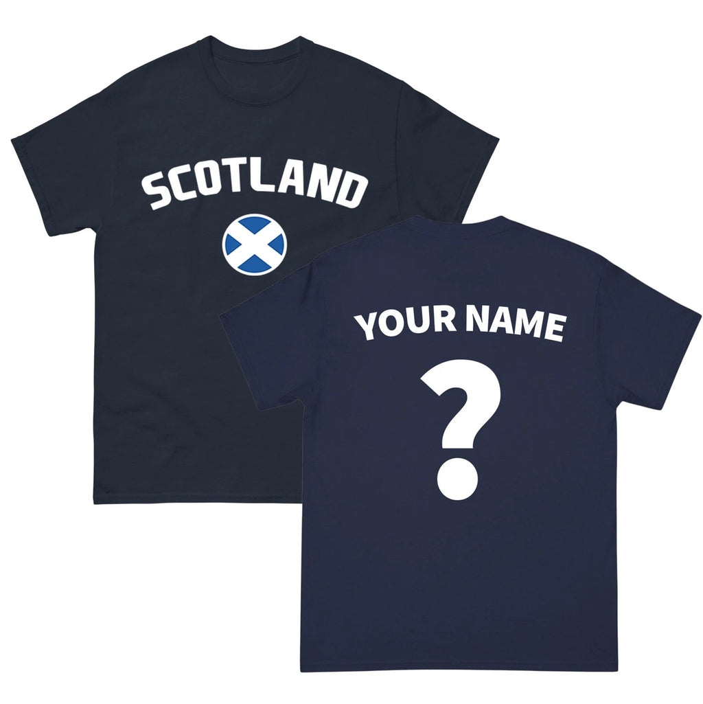 Personalised Scotland football T-Shirt,Custom Name and Number Football Tee