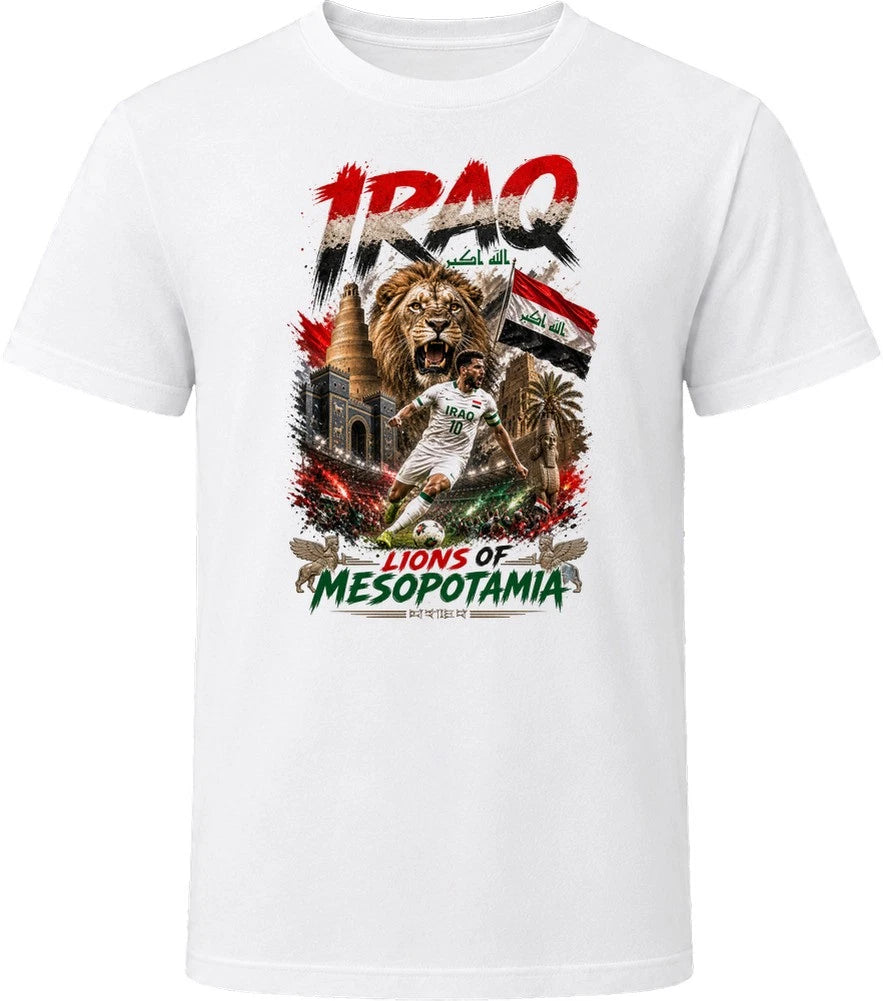 Iraq Lions of Mesopotamia Soccer Football 2026 National Pride T Shirt