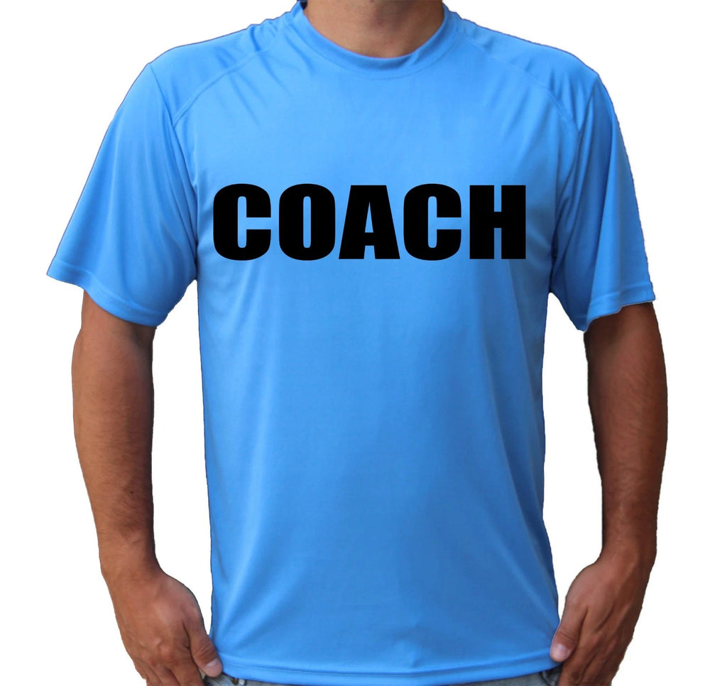 Soccer Tennis School Coach Team Sport Tee Sleeve UPF 30 T-Shirt UV Protection