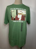 The Office Christmas Two Santas Ruthless Green Graphic T-Shirt Size XL NWT #329