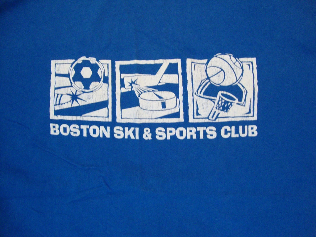 Boston Ski and Sports Club soccer hockey basketball Blue T Shirt L/XL