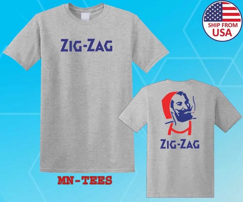 Zig Zag Stoner Paper Rolling Hippie Grey Size S-5XL