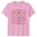 Cute Valentines Day Symbols Grid T-Shirt Romantic Love Valentines Gift