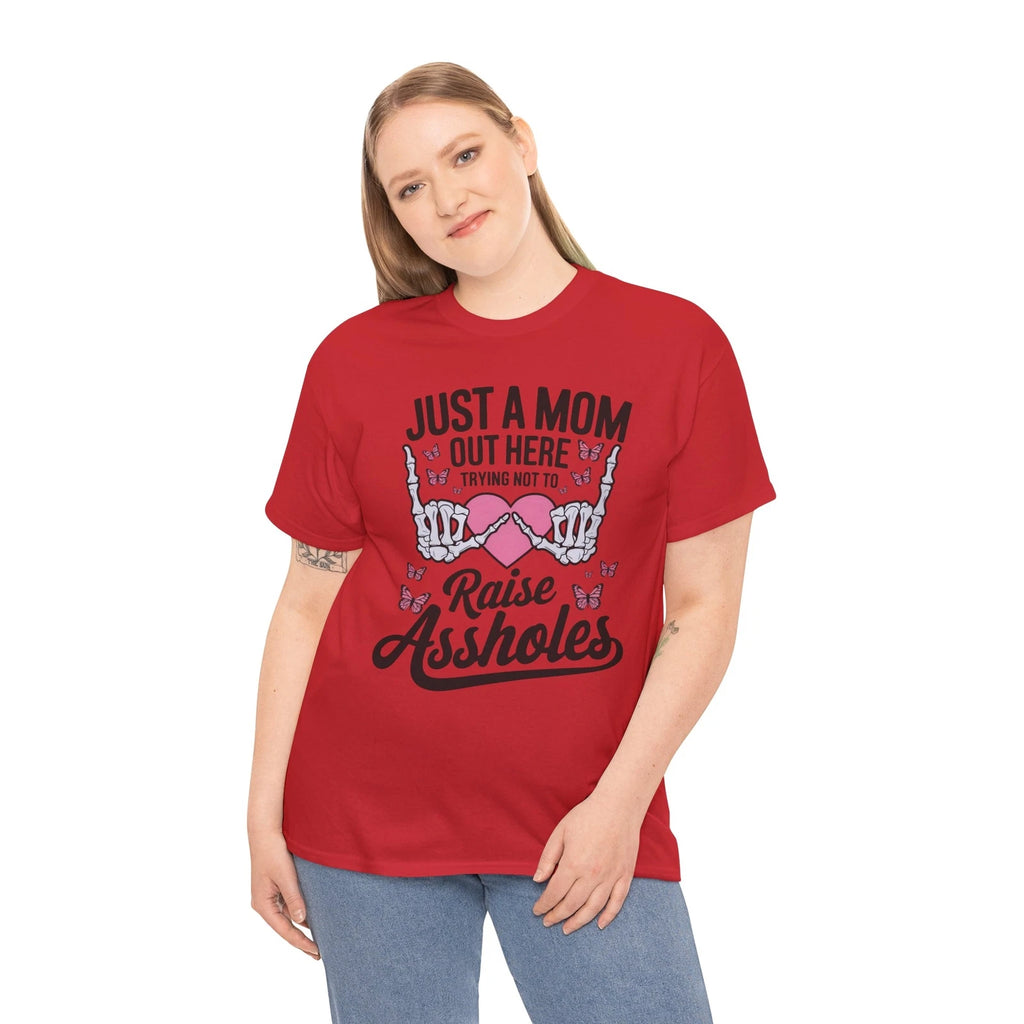 Subtle Humor T-Shirt - Understated & Witty Tee Just a Mom Funny mothers Shirt