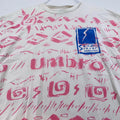 vtg 90s UMBRO INTERNATIONAL SAND SOCCER  ALL OVER PRINT T-Shirt L beach surf