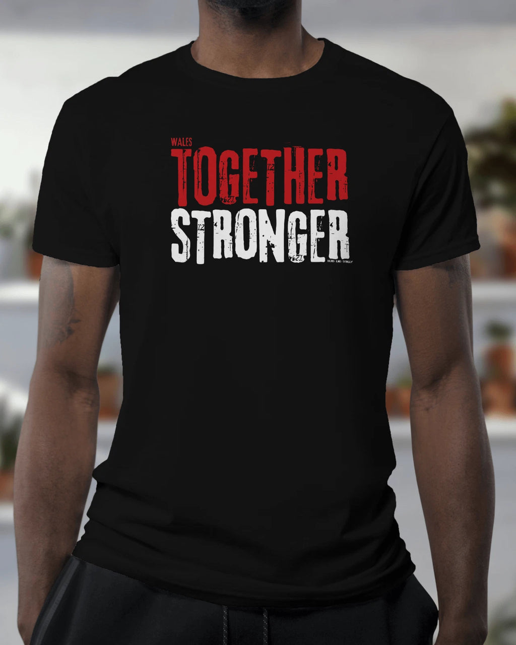 Wales T Shirt - Cymru - TOGETHER STRONGER  - QATAR World Cup - Organic - Unisex