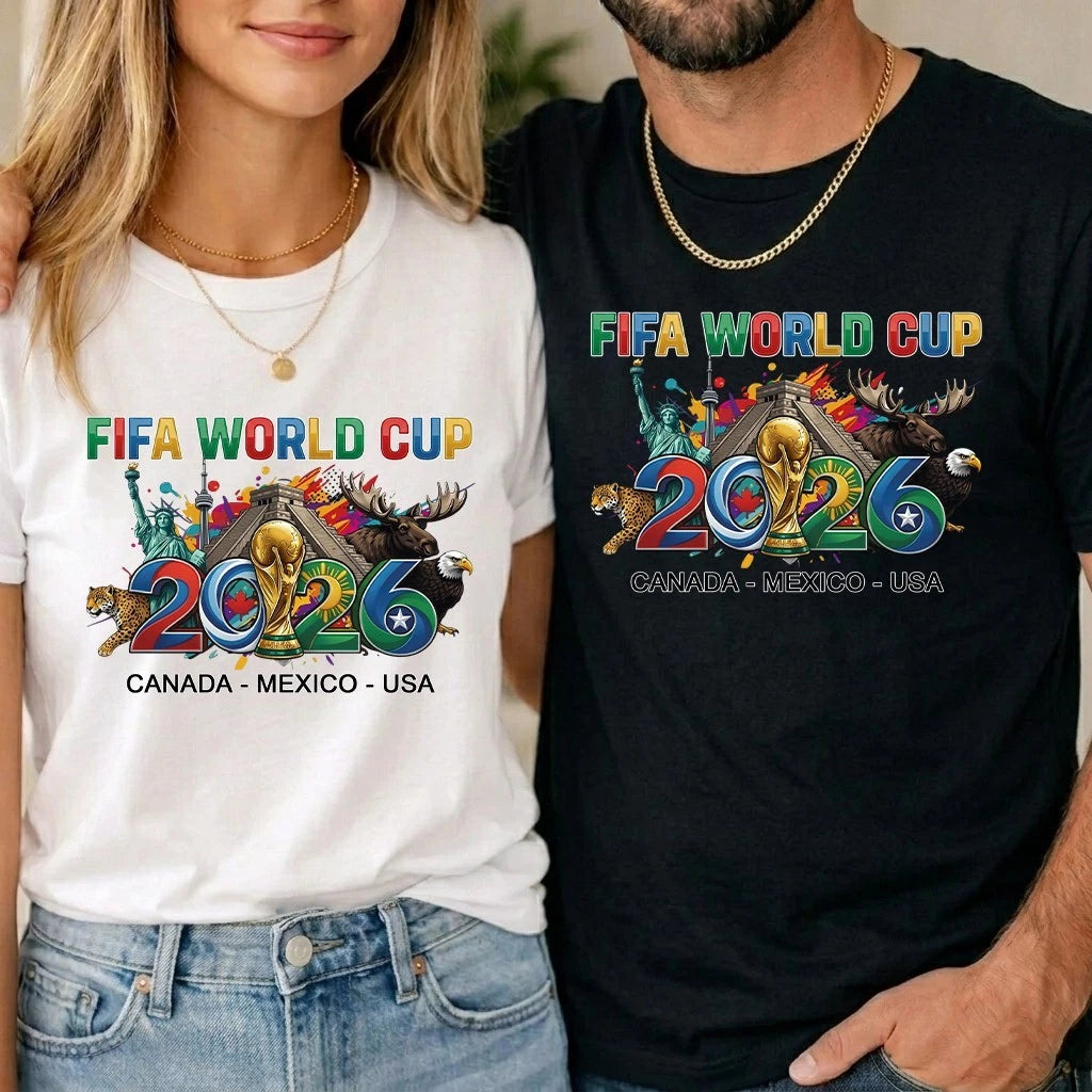 Football World Cup 2026 Unisex Kids T-Shirt Canada Mexico USA Soccer Game Tee