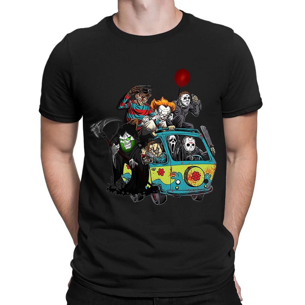 Horror Movie Mystery Van Halloween Scary Novelty Mens T-Shirts Tee Top #VE6