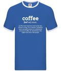 Funny Definition Coffee - Mens Ringer - Latte Espresso Cafe Caffeine
