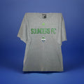 Vintage Adidas Seattle Sounders Soccer Football Gray T shirt 100%Cotton  Mens XL