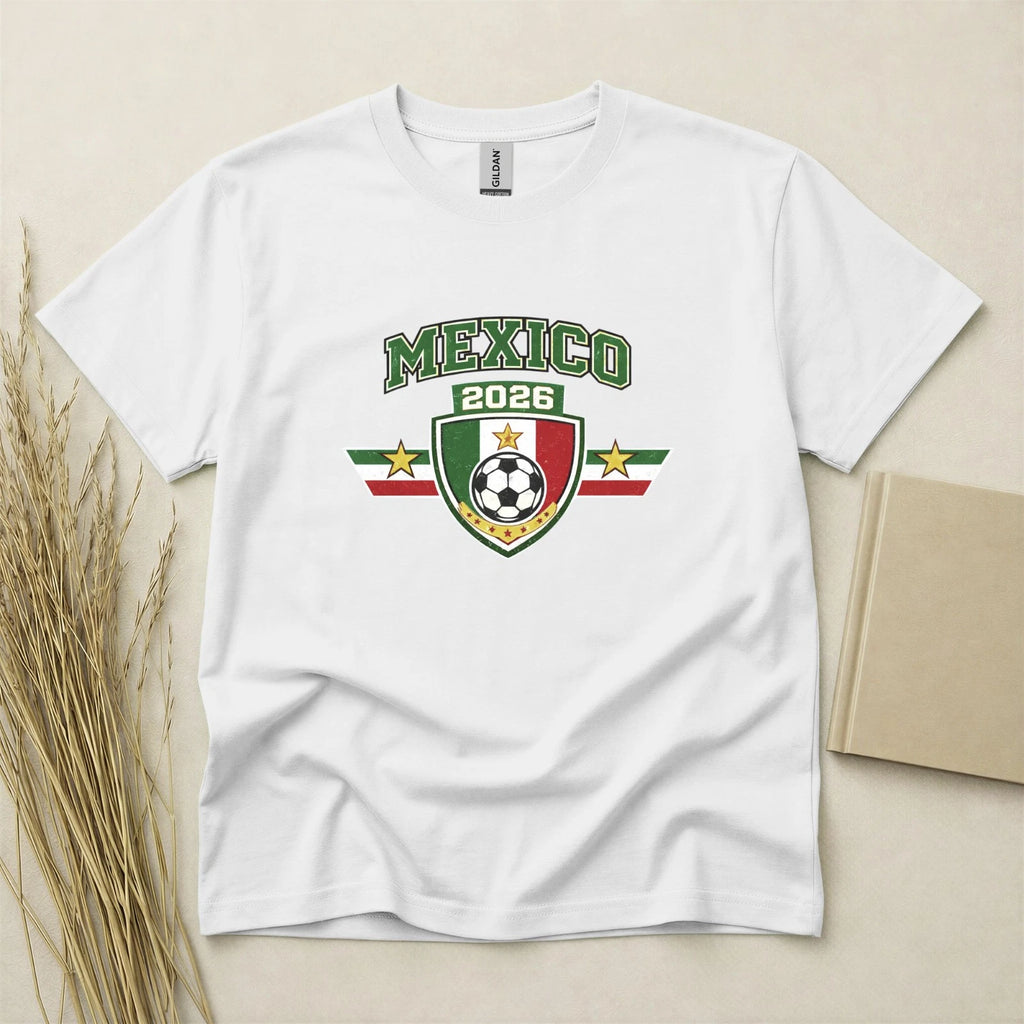 Mexico 2026 Football Fan T Shirt Soccer Supporters Gildan Cotton Family Top