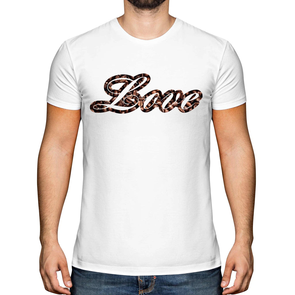 LOVE FOR COFFEE MENS T-SHIRT TEE TOP GIFT POD BEAN