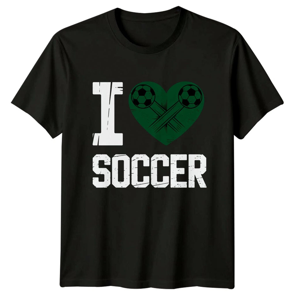 I Love Soccer T-Shirt Football Lover Soccer Birthday Gift For Him And Her