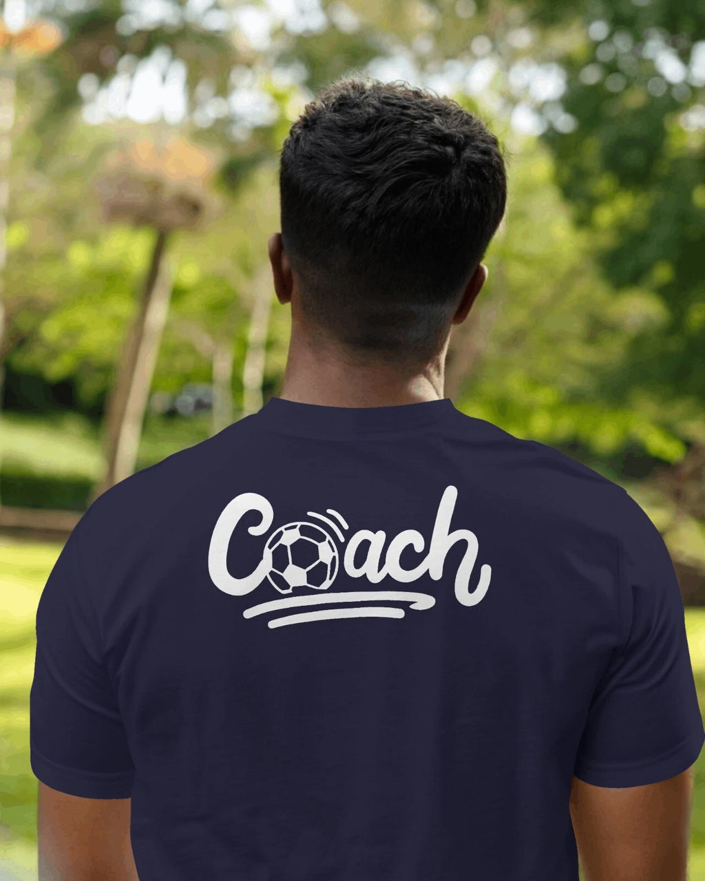 Men`s Team Coach Football Game T-shirts Regular Fit Cotton Xmas Gift Streetwear