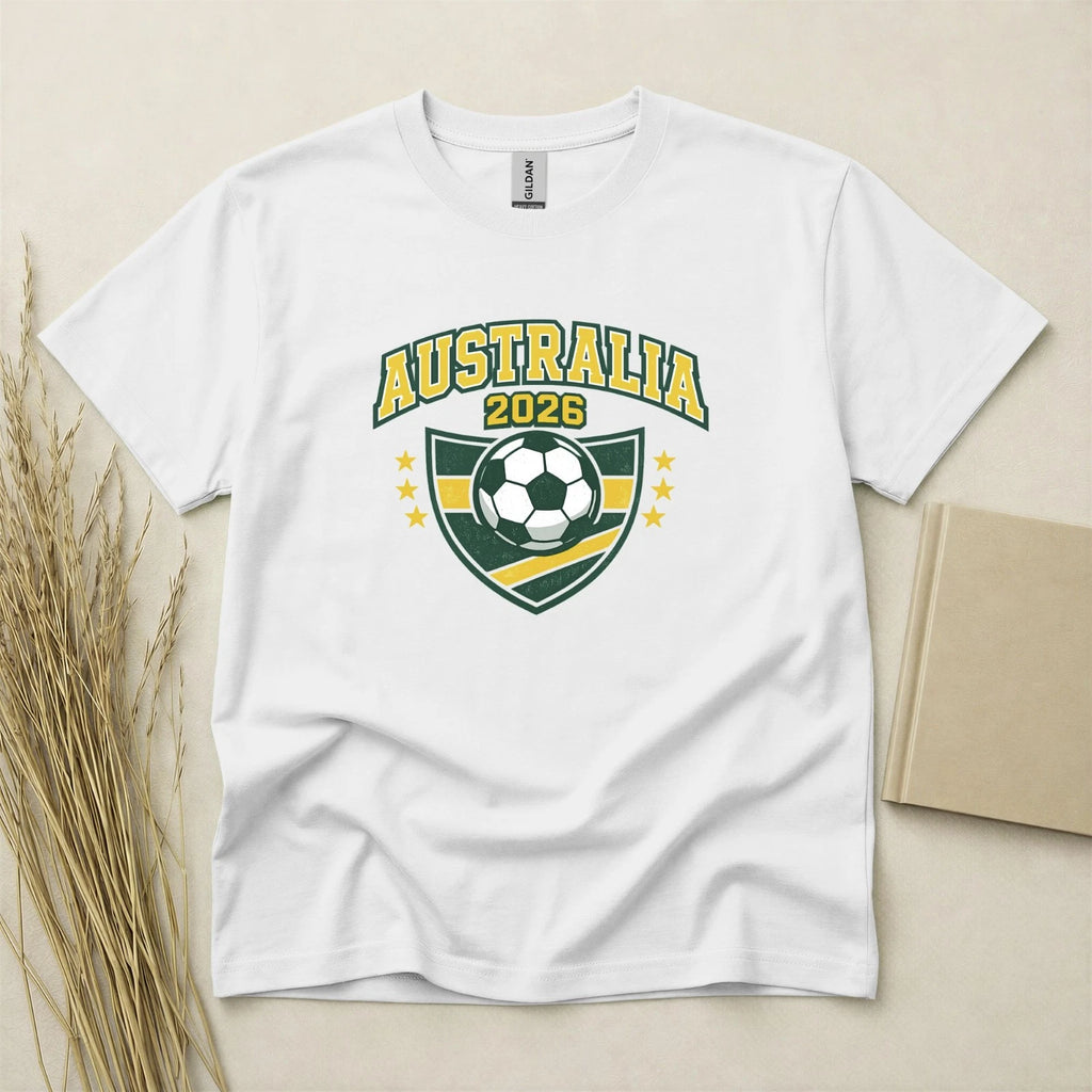 Australia 2026 Football Fan T Shirt Soccer Supporters Gildan Cotton Family Top