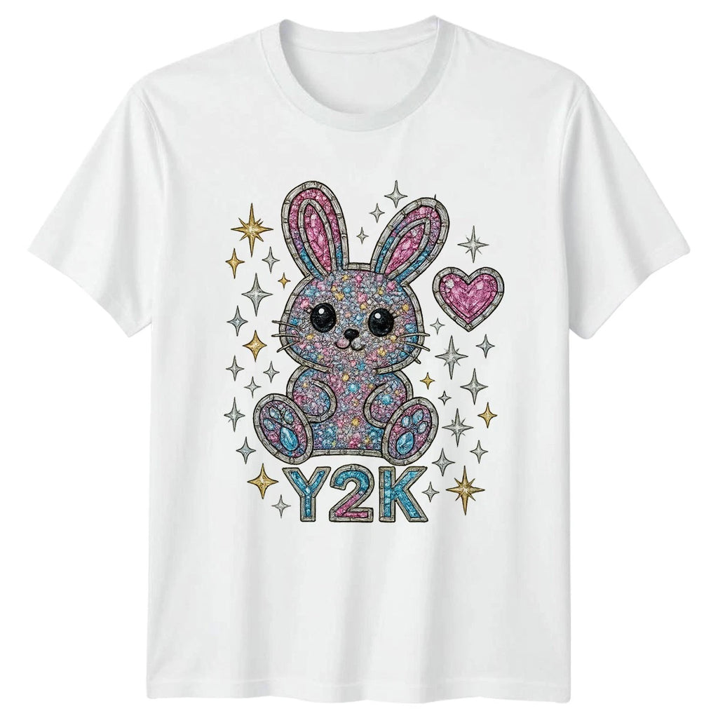 Y2k T-Shirt Glitter Bunny Y2K Aesthetic Birthday Gift For Him And Her