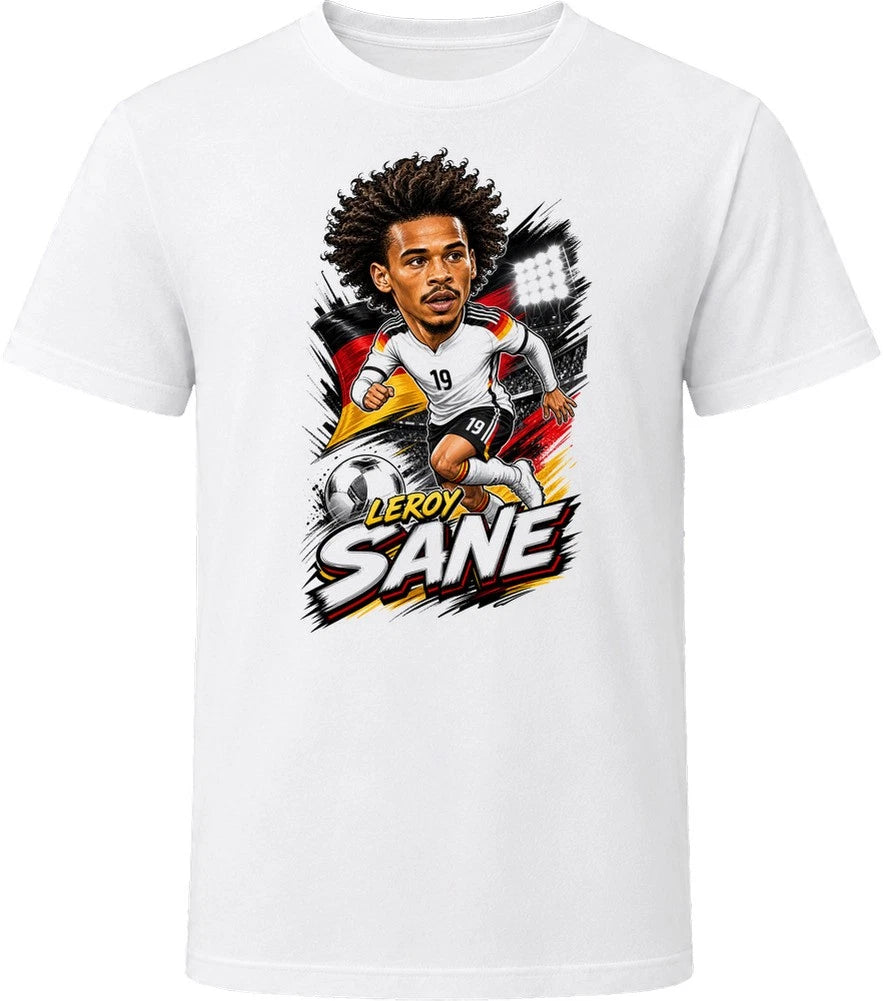 Leroy Sane, Germany Caricature Soccer 2026 T Shirt