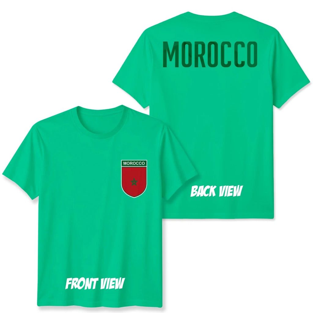 Morocco Football Unisex Kids T-Shirt Country Pride Soccer Tee #WC