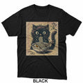 Black Cat Yellow Eyes Earring Ramen Japanese Anime Kawaii 80 T-Shirt