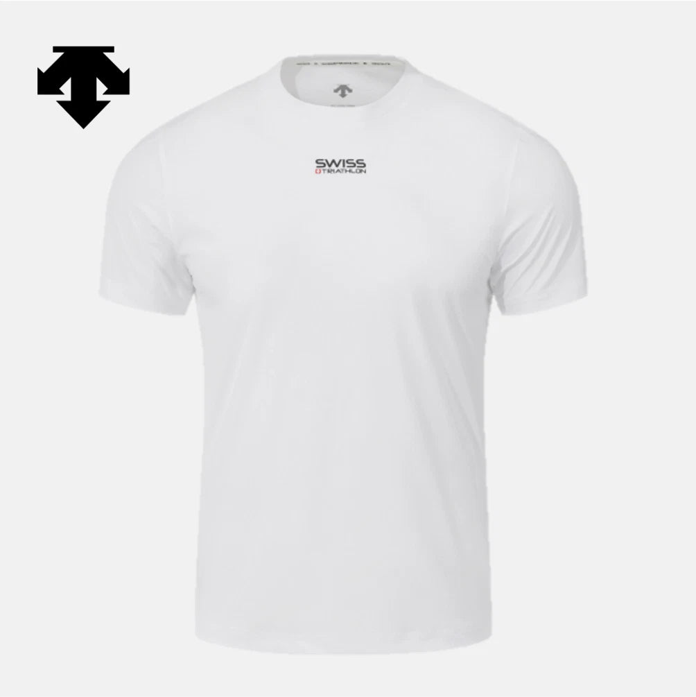 DESCENTE Swiss Triathlon Cooling Short-Sleeve T-shirt WHITE ASIAN FIT