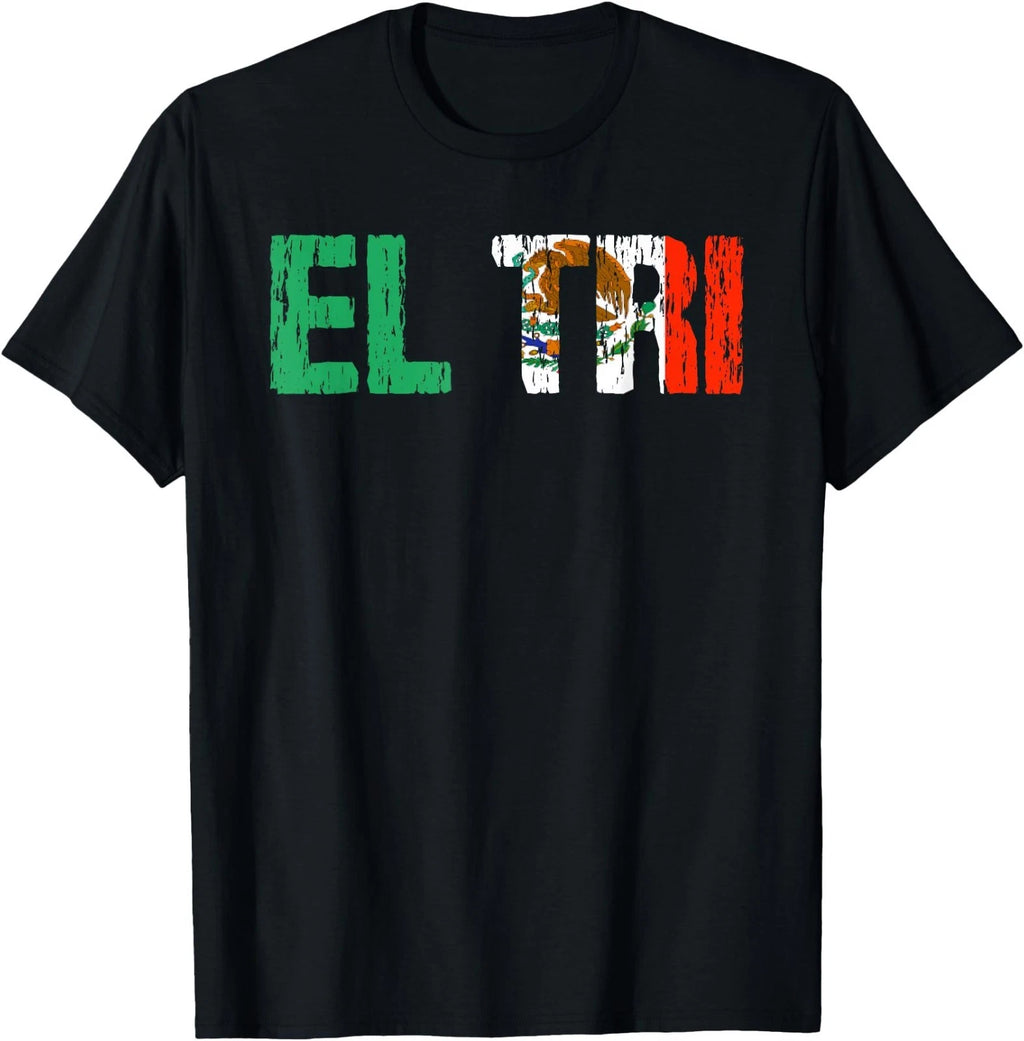 El Tri Mexico Soccer Fan Futbol Distressed Flag Gift T-Shirt