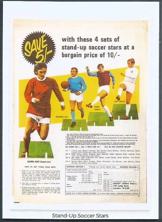 BESTIE75-LIMITED EDITION TRADE CARD-#30-GEORGE BEST STAND-UP SOCCER STARS