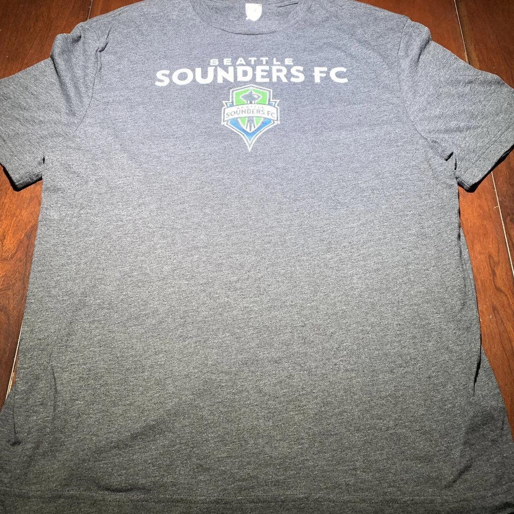 Seattle Sounders FC Graphic Print Shirt Mens Large MLS Soccer Futbol Tee Gray