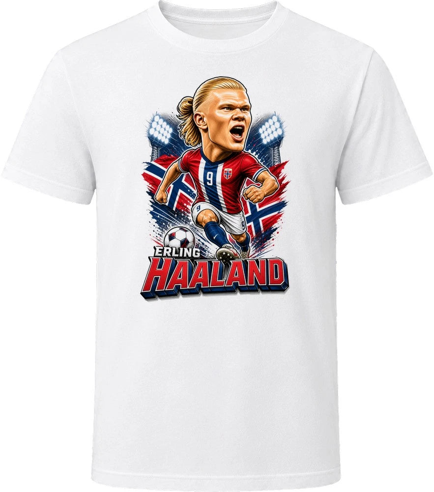 Erling Haaland, Norway Caricature Soccer 2026 T Shirt