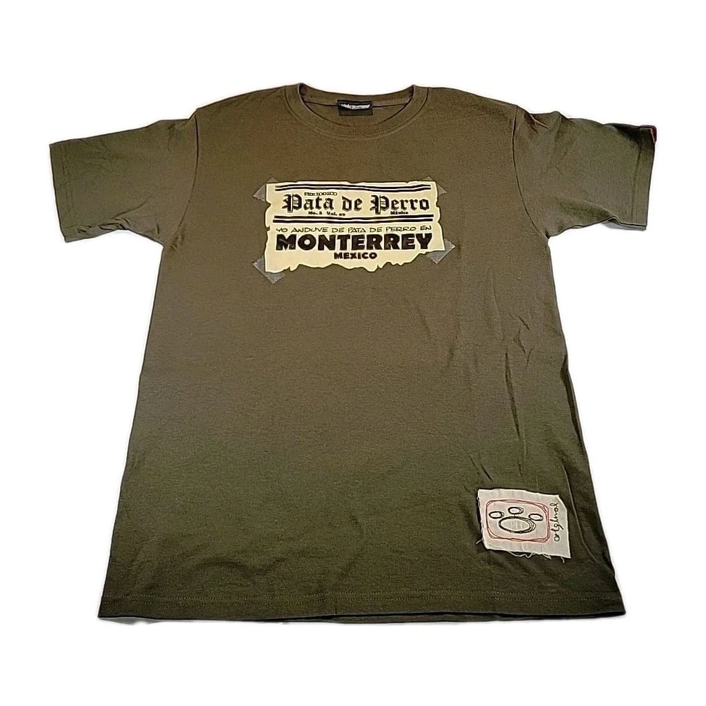 Pata De Perro Men’s Medium Sage Green Short Sleeve T-Shirt Monterrey Graphic Tee