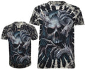Grim Reaper and the Three Dragons Glow in the Dark Tie Dye T-Shirt M-4XL by Wild