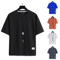 Breathable Short Sleeve Fashionable Design Harajuku Style Solid Color Pattern