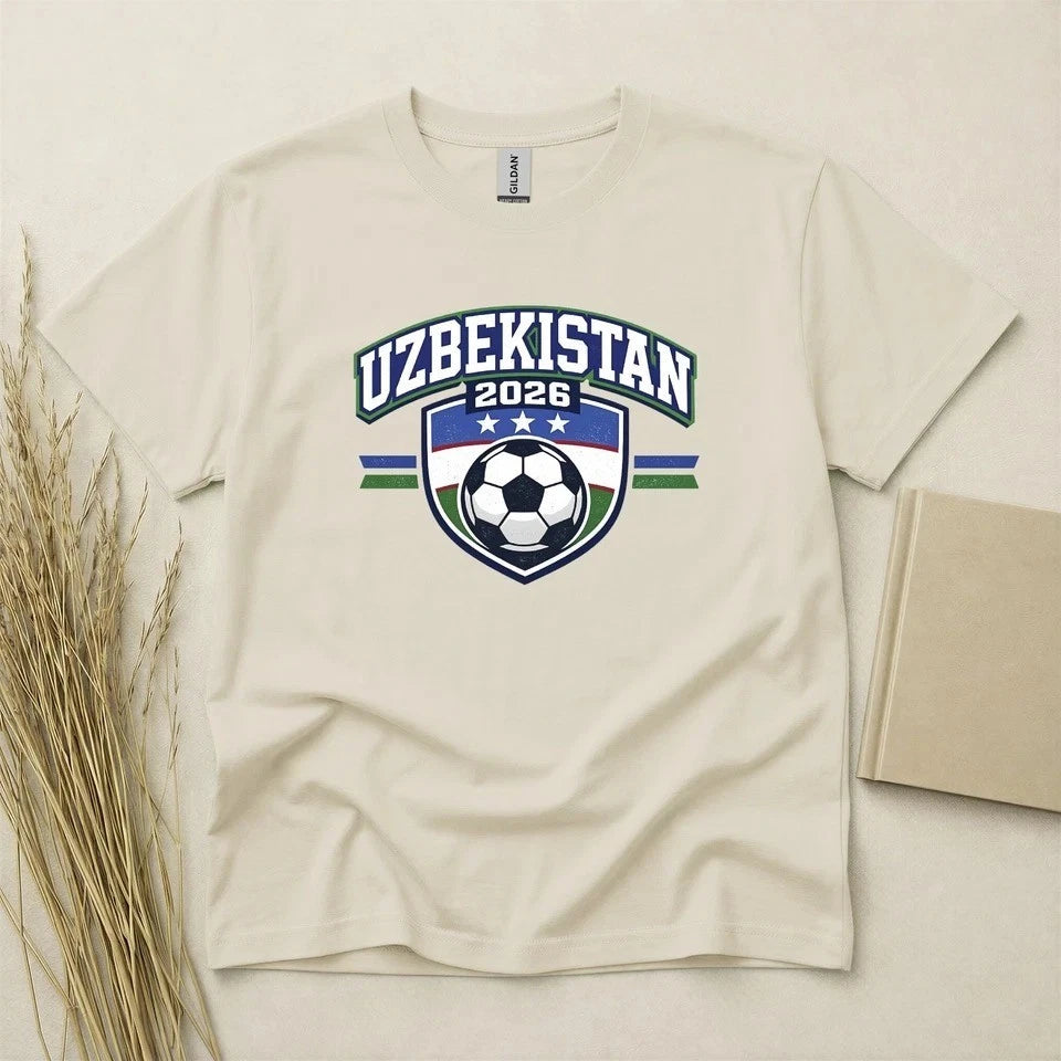 Uzbekistan 2026 Football Fan T Shirt Soccer Supporters Gildan Cotton Gift